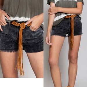 New - Boho Macrame Fringe Belt in Brown